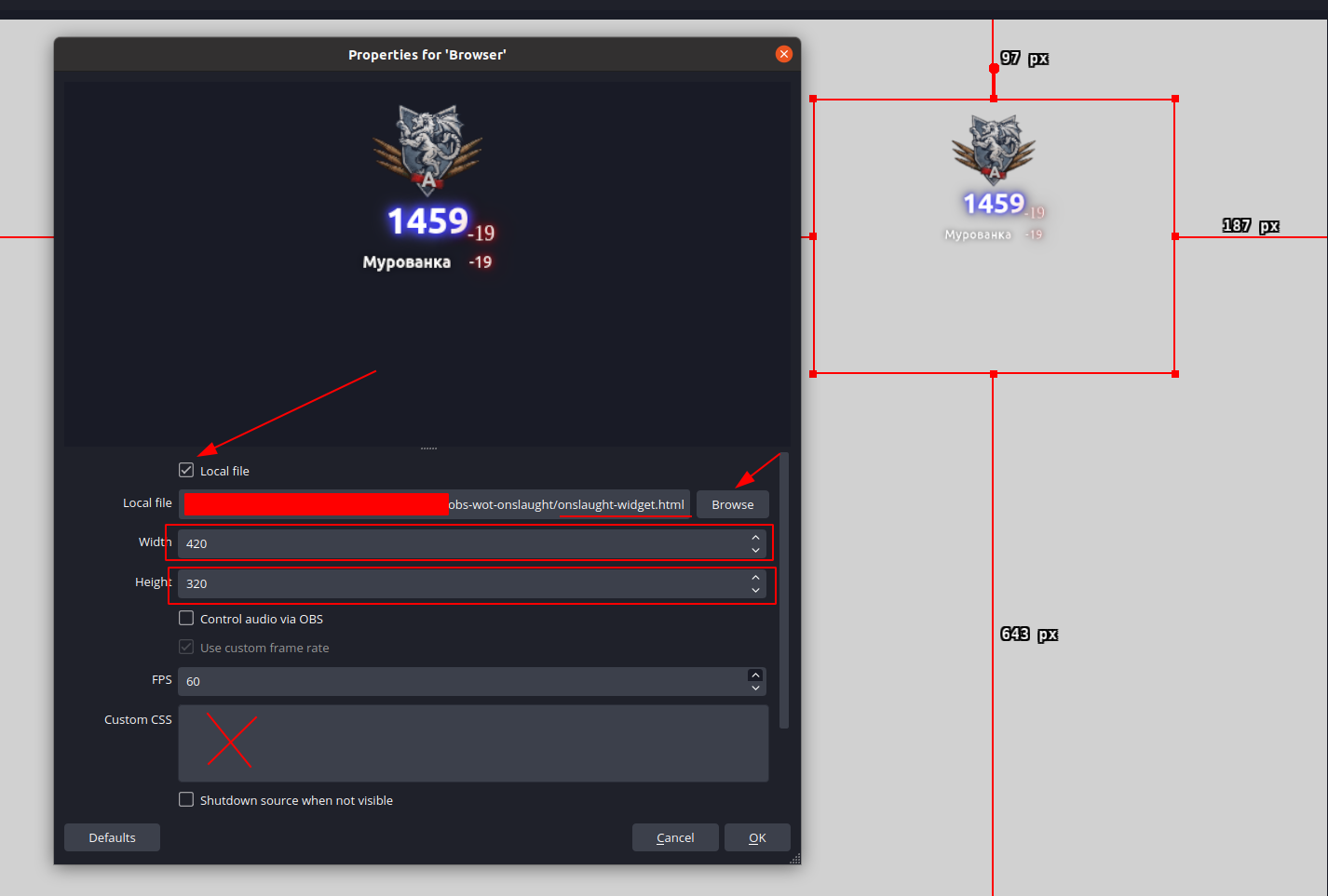 OBS Scripts Python Settings dialog